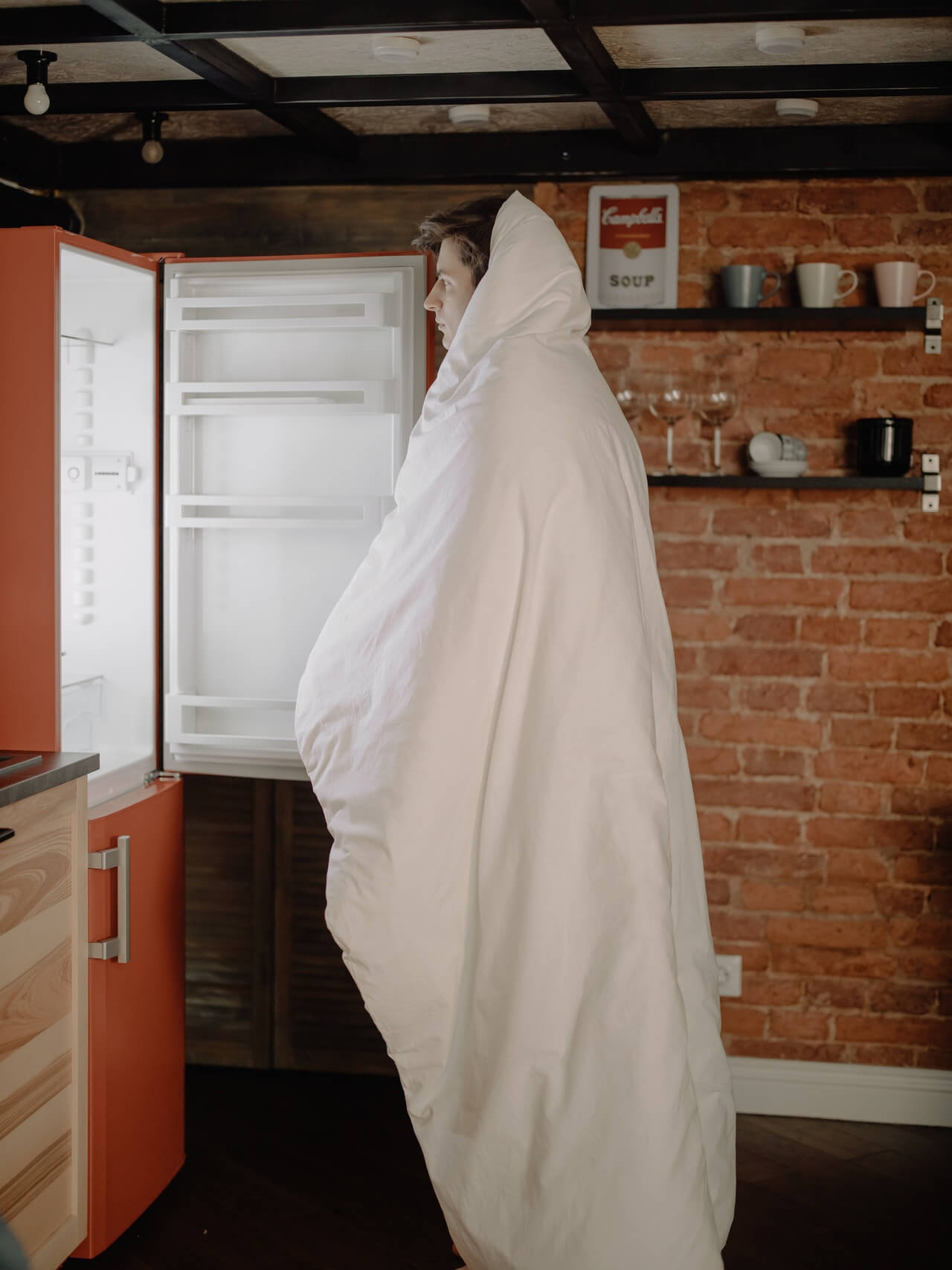 a person wearing a white robe